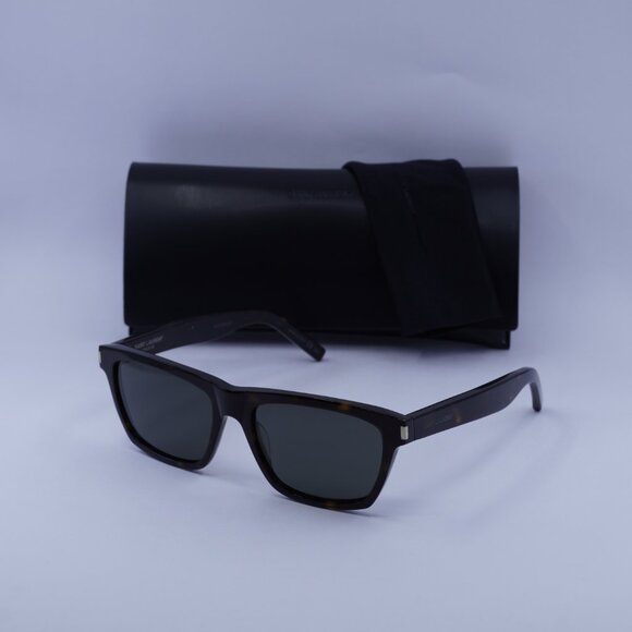Saint Laurent SL274 002 Rectangle Sunglasses - Dark Havana/Grey - Picture 11 of 11